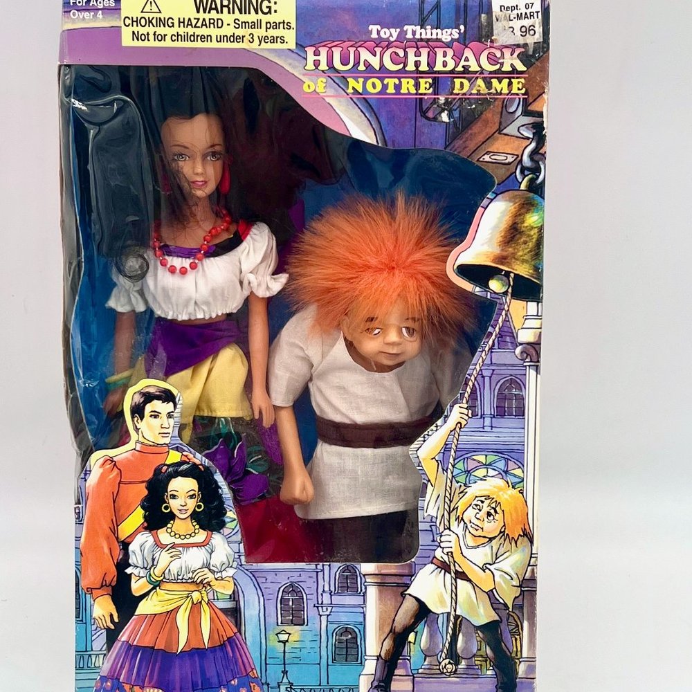 NIB Esmeralda & Quasimodo dolls,  1980s, Toy Things,